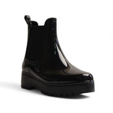 Europeon Union Women Black Vernis Leather Half Boot #3161